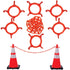 Crowd Control 36" Traffic Cone and Chain Connector Kit – Safety Orange with Reflective Collar