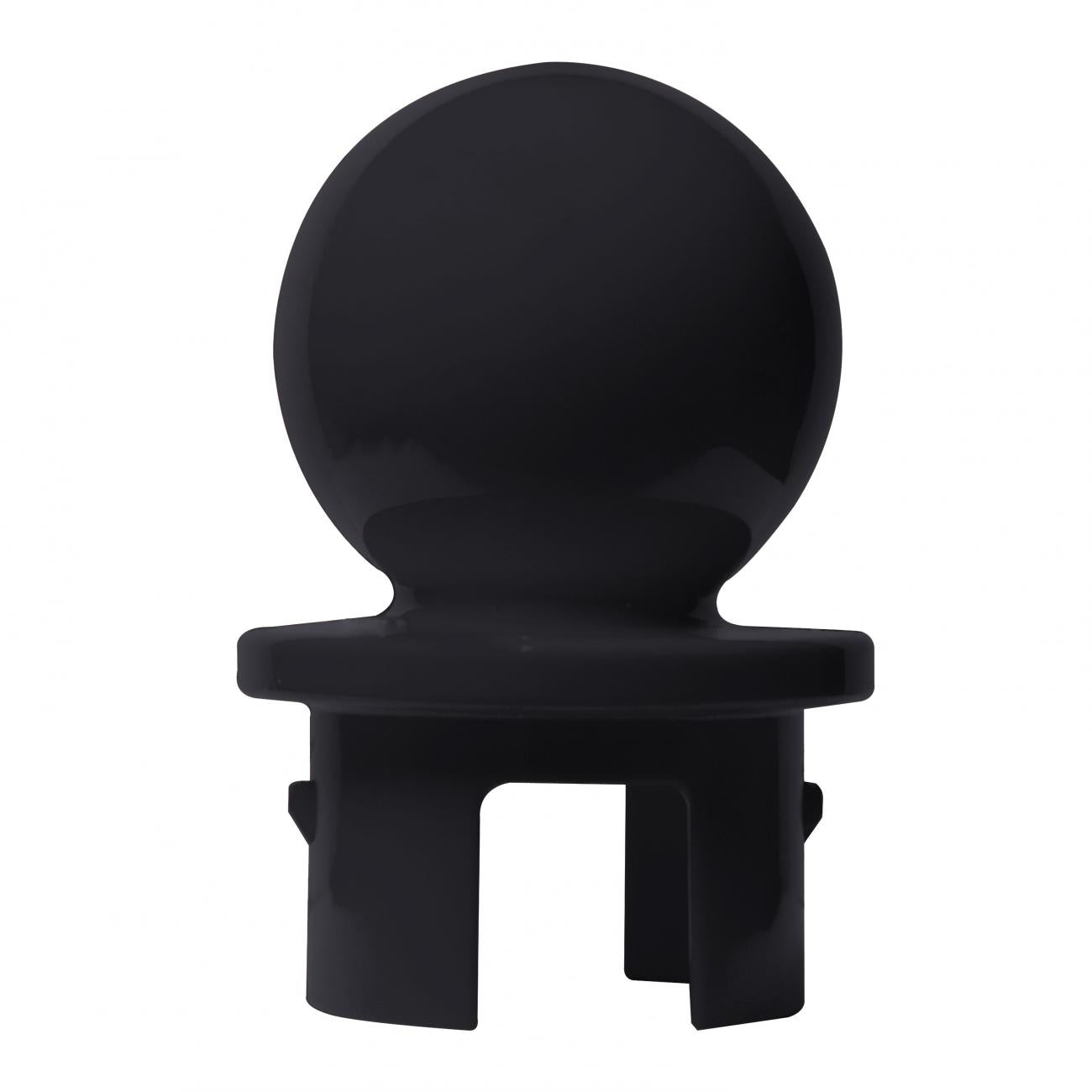 Crowd Control Replacement Ball top for 2.5" Diameter For Plastic Barri – Black