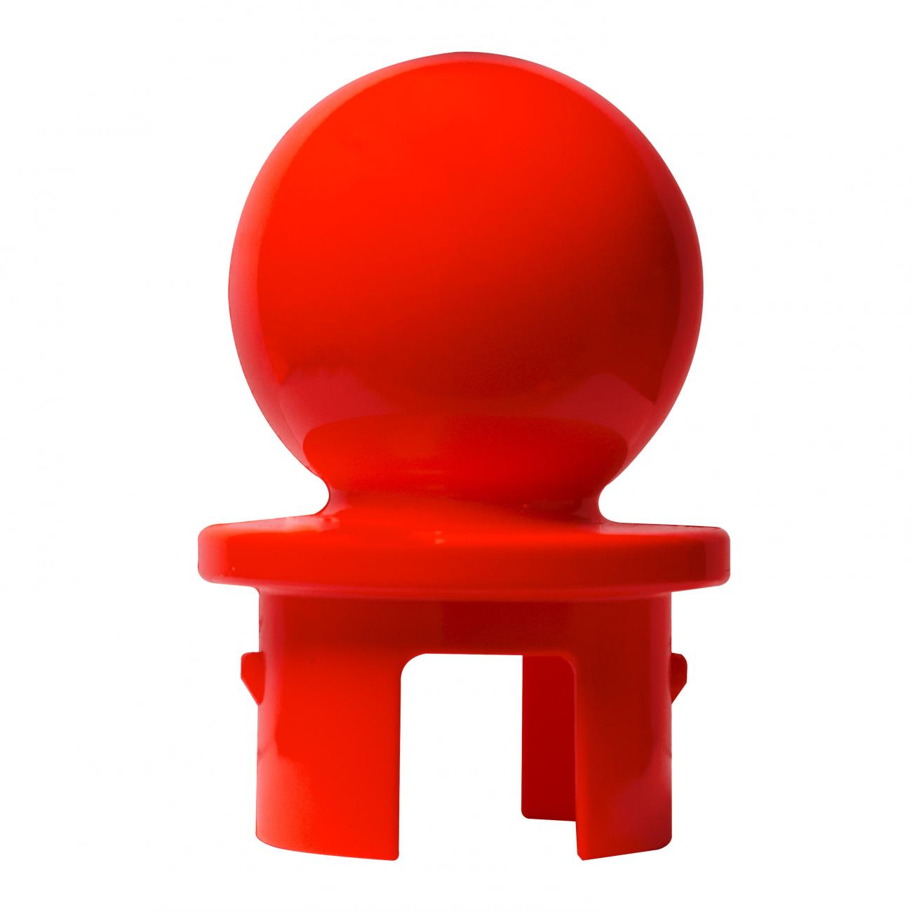 Crowd Control Replacement Ball top for 2.5" Diameter For Plastic Barri – Red