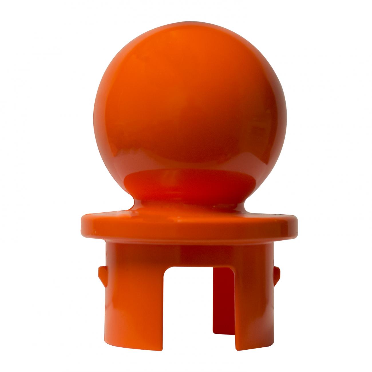 Crowd Control Replacement Ball top for 2.5" Diameter For Plastic Barri – Safety Orange