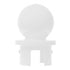 Crowd Control Replacement Ball top for 2.5" Diameter For Plastic Barri – White