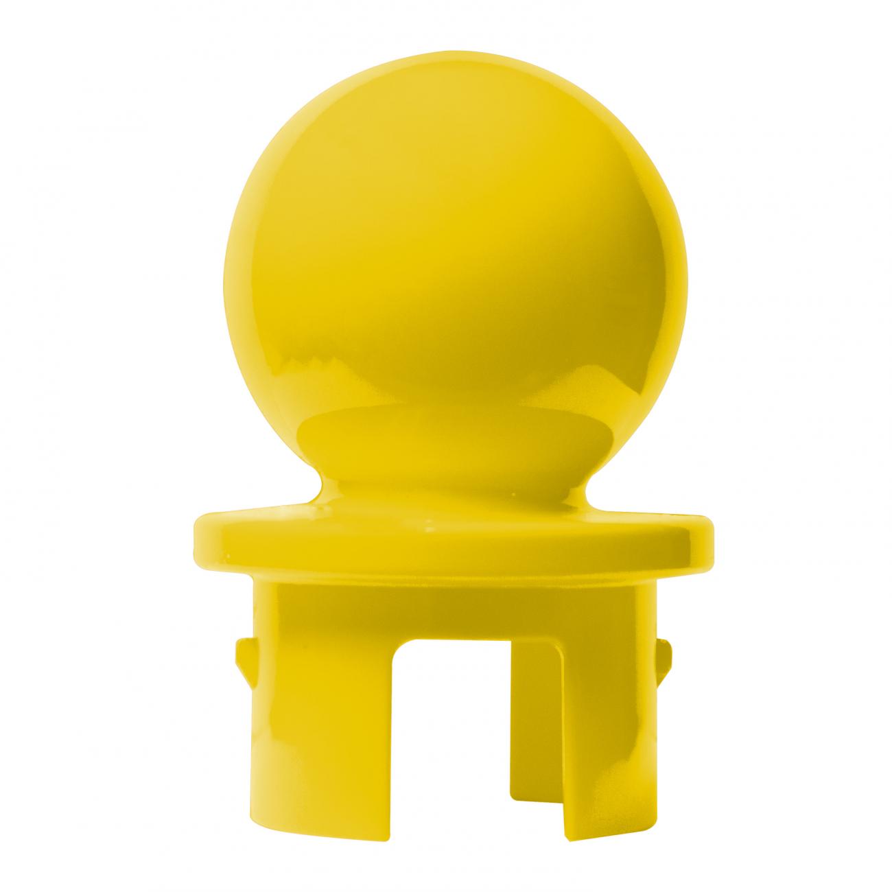 Crowd Control Replacement Ball top for 2.5" Diameter For Plastic Barri – Yellow