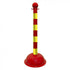 Crowd Control 3" Diameter Striped Barrier Stanchion / 41" Height – Red/Yellow