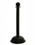 3" Black safety label stanchion, DO NOT ENTER in black