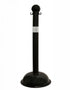 3" Black safety label stanchion, HANDICAP in black