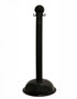 3" Black safety label stanchion, HIGH VOLTAGE in black