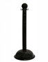 3" Black safety label stanchion, WET FLOOR in black