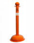 3" Safety Orange safety label stanchion, HANDICAP in black