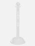 3" White safety label stanchion, CAUTION in white