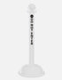 3" White safety label stanchion, DO NOT ENTER in black