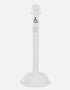 3" White safety label stanchion, HANDICAP in black