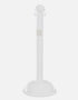 3" White safety label stanchion, HANDICAP in white