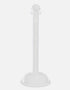 3" White safety label stanchion, HIGH VOLTAGE in white