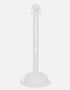 3" White safety label stanchion, NO SMOKING in white