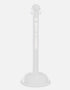 3" White safety label stanchion, WET FLOOR in white
