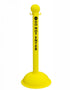 3" Yellow safety label stanchion, DO NOT ENTER in black