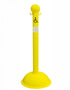 3" Yellow safety label stanchion, HANDICAP in black