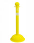 3" Yellow safety label stanchion, HANDICAP in white