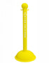 3" Yellow safety label stanchion, HIGH VOLTAGE in white