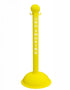 3" Yellow safety label stanchion, NO SMOKING in white