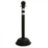 3" Diameter Reflective Striped Stanchion / 41" Height – Black
