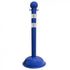 3" Diameter Reflective Striped Stanchion / 41" Height – Blue