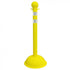 3" Diameter Reflective Striped Stanchion / 41" Height – Yellow