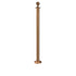 Elegance Ball Top Fixed Base Stanchion - Satin Brass