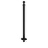 Elegance Ball Top Removable Base Stanchion - Black