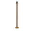 Elegance Crown Top Fixed Base Stanchion - Polished Brass