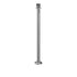 Elegance Crown Top Fixed Base Stanchion - Polished Stainless