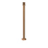 Elegance Crown Top Fixed Base Stanchion - Satin Brass
