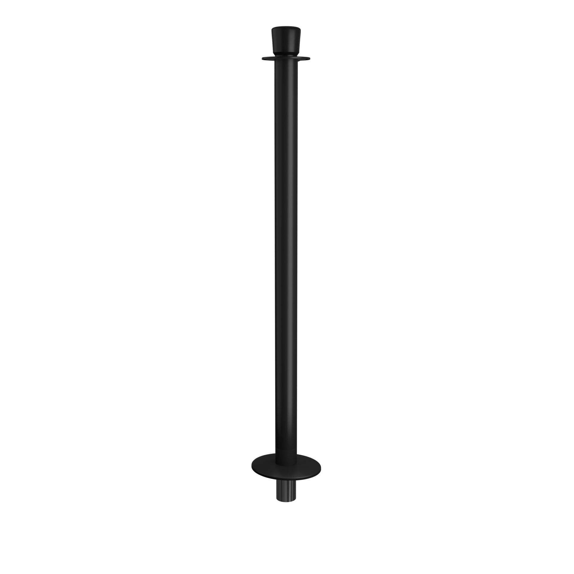 Elegance Crown Top Removable Base Stanchion - Black