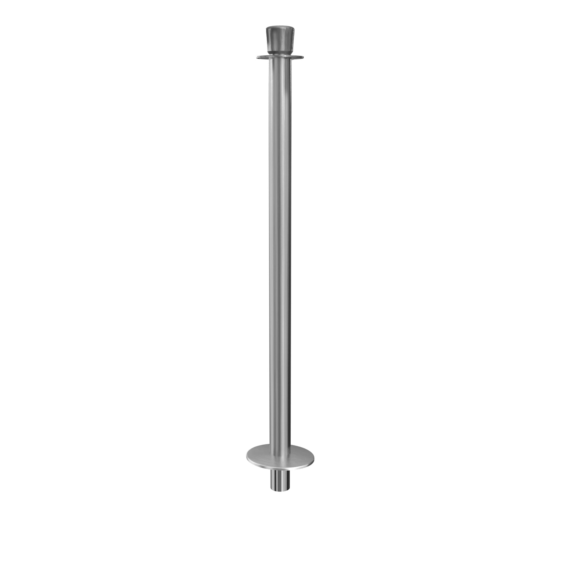 Elegance Crown Top Removable Base Stanchion - Satin Stainless
