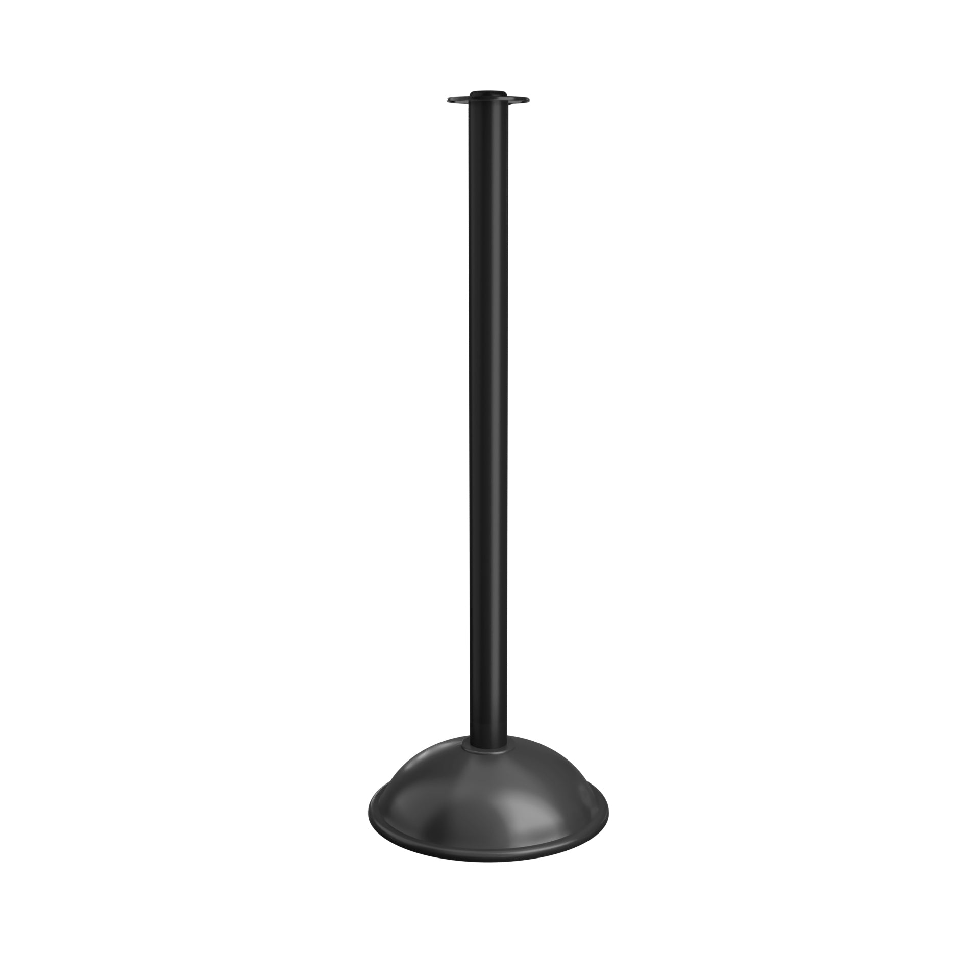 Elegance Flat Top Dome Base Stanchion - Black