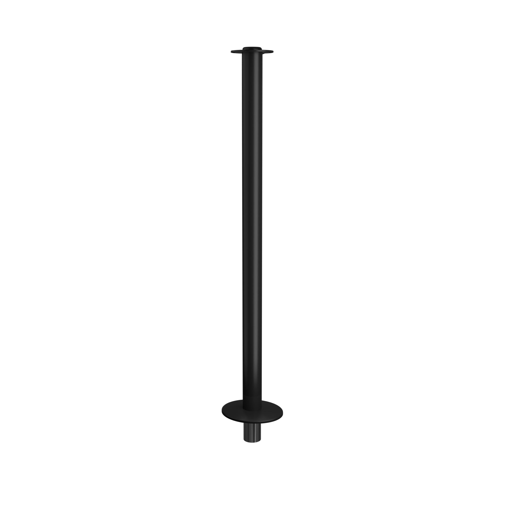 Elegance Flat Top Removable Base Stanchion - Black