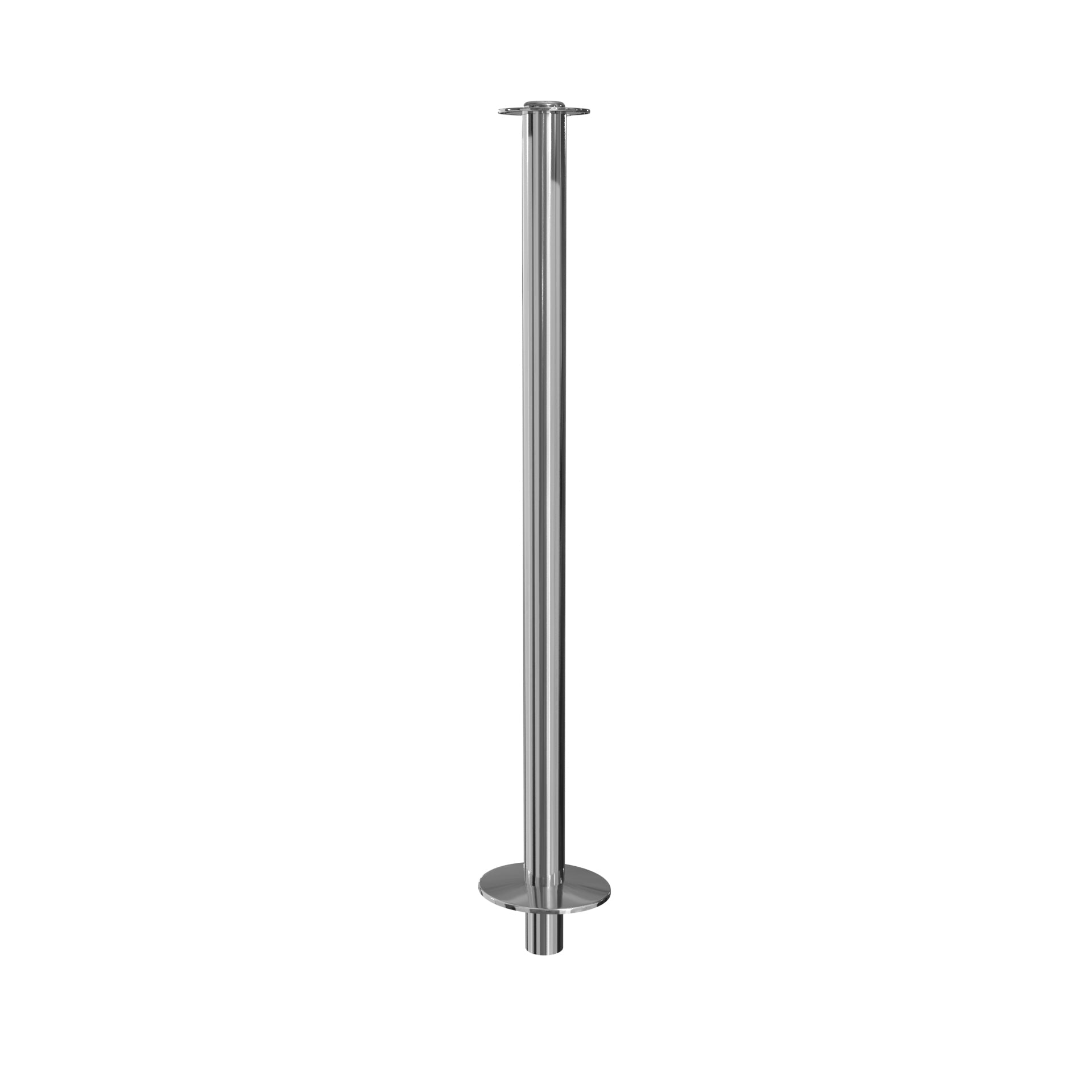Elegance Flat Top Removable Base Stanchion - Polished Stainless