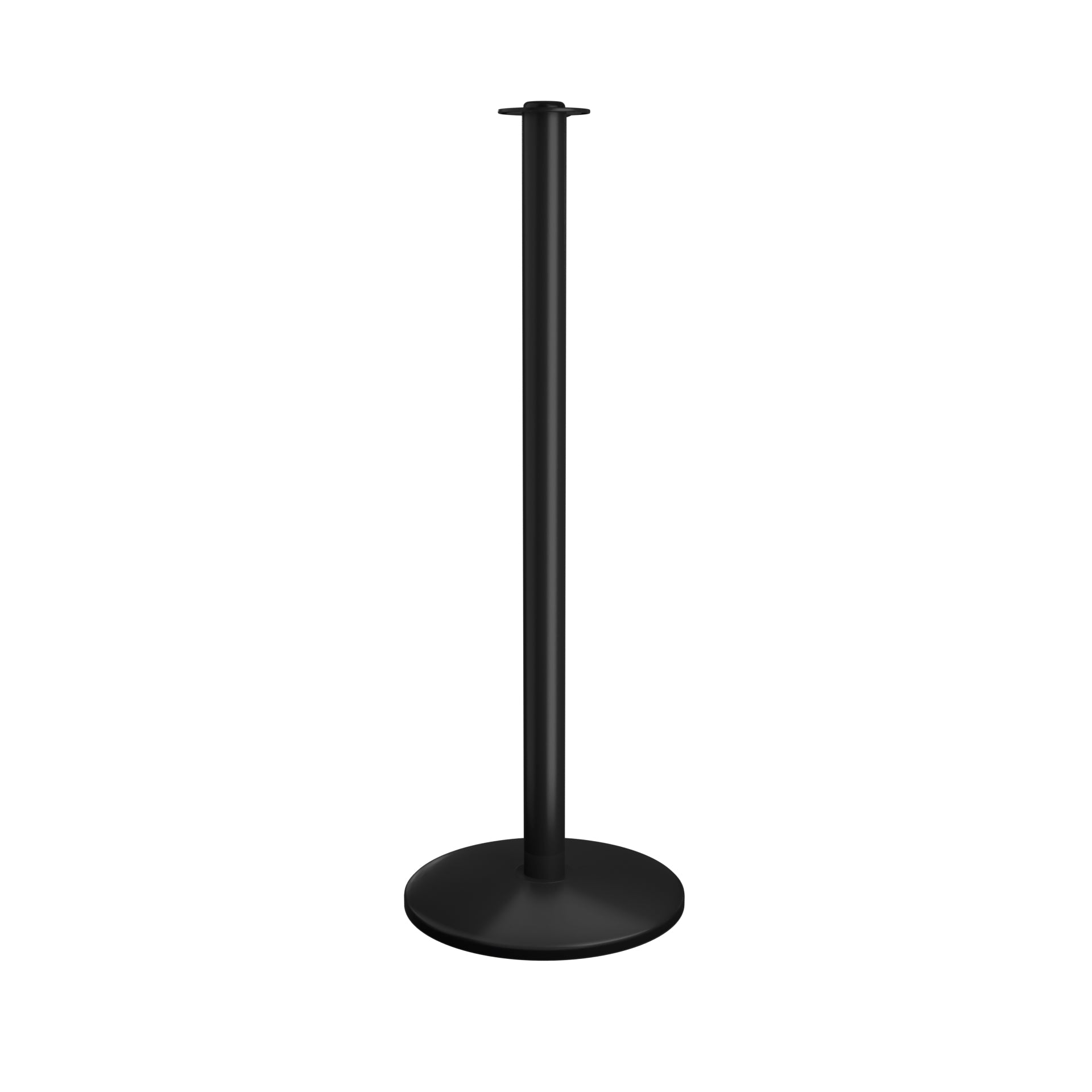 Elegance Flat Top Profile Base Stanchion - Black