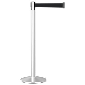 Prime 101P Polished Stainless Steel Crowd Control Stanchion Barrier with 10' Retractable Belt