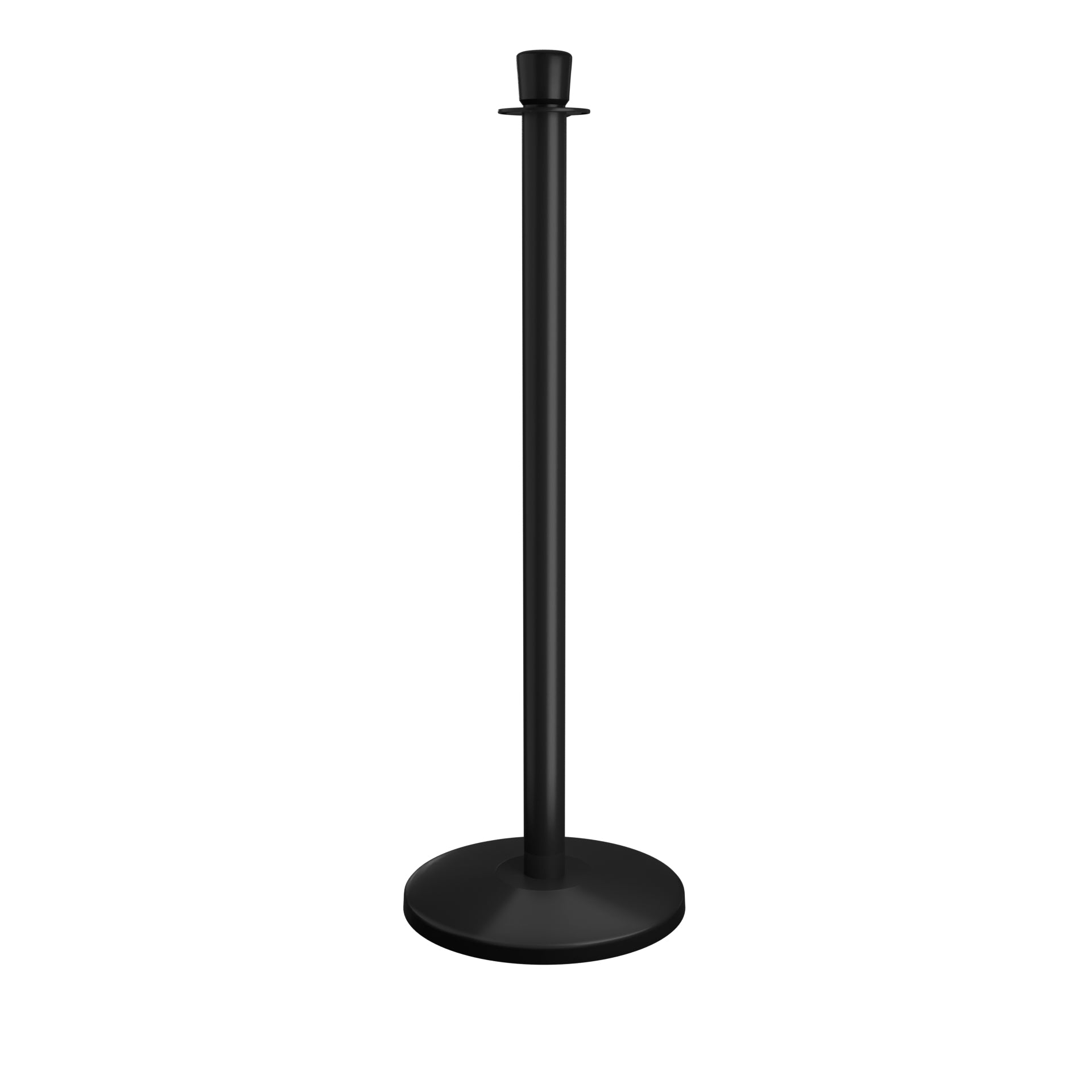 Crown Top Sloped Base RopeMaster Stanchion - Black
