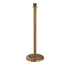 Crown Top Sloped Base RopeMaster Stanchion - Polished Brass
