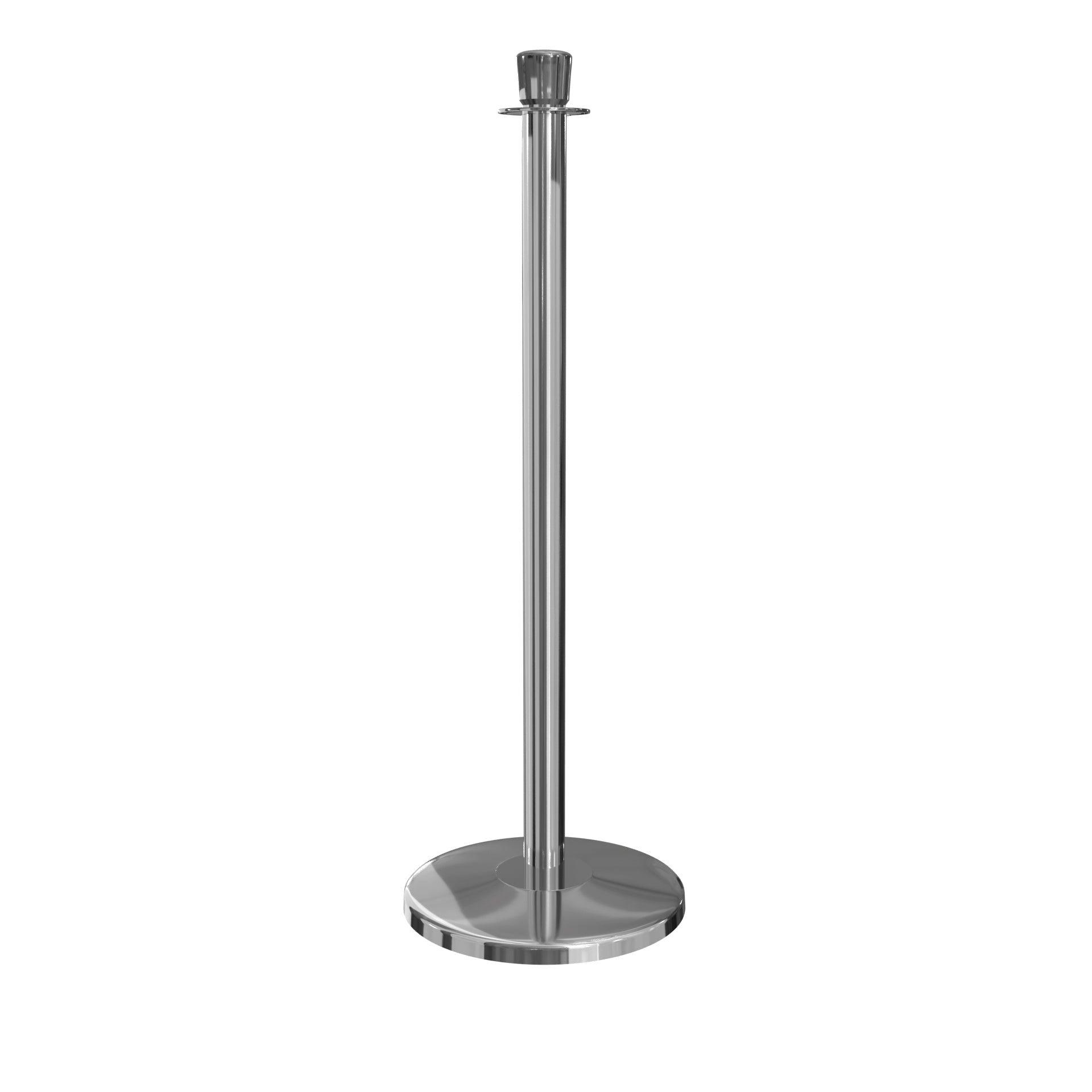 Crown Top Sloped Base RopeMaster Stanchion - Polished Stainless