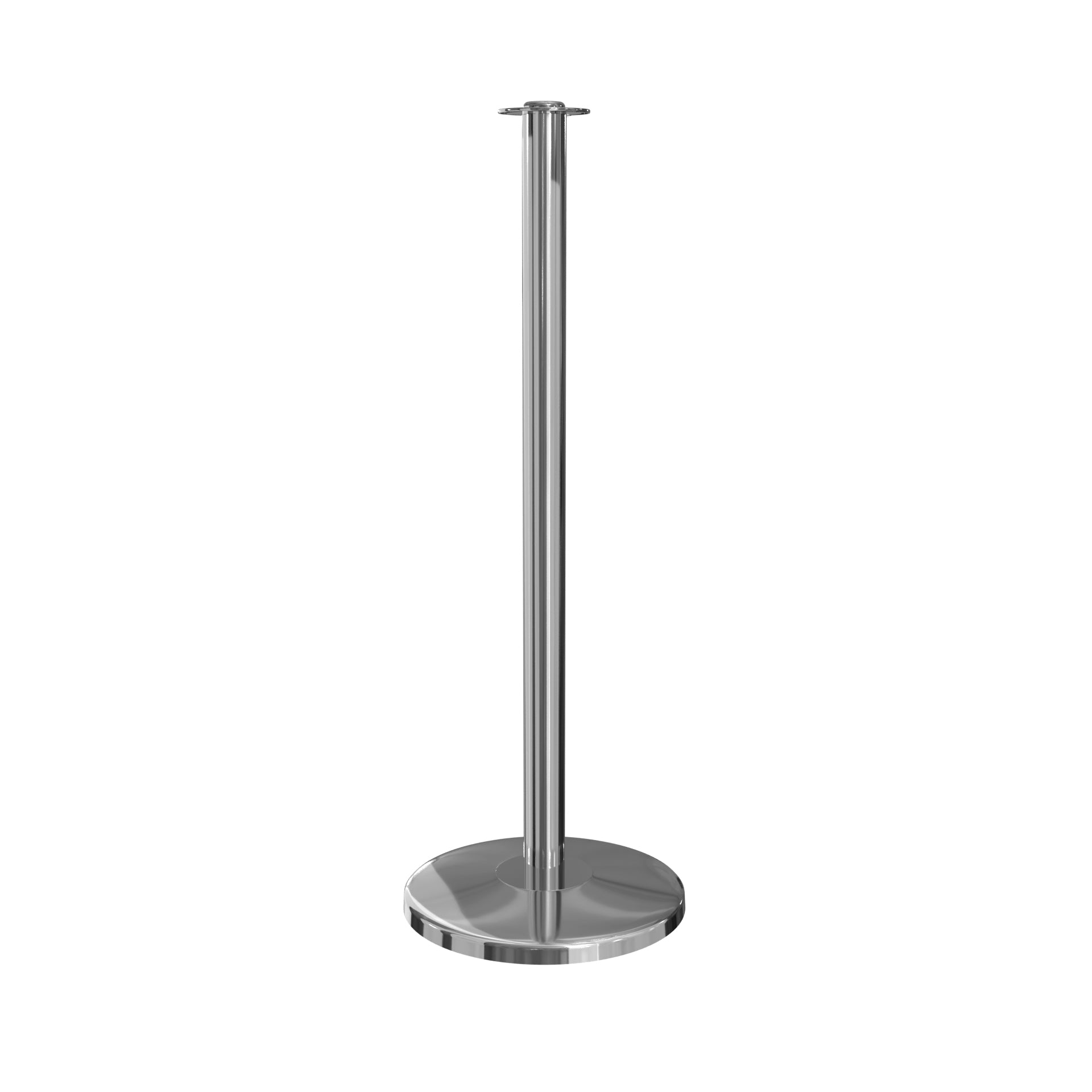 Flat Top Sloped Base RopeMaster Stanchion - Polished Stainless