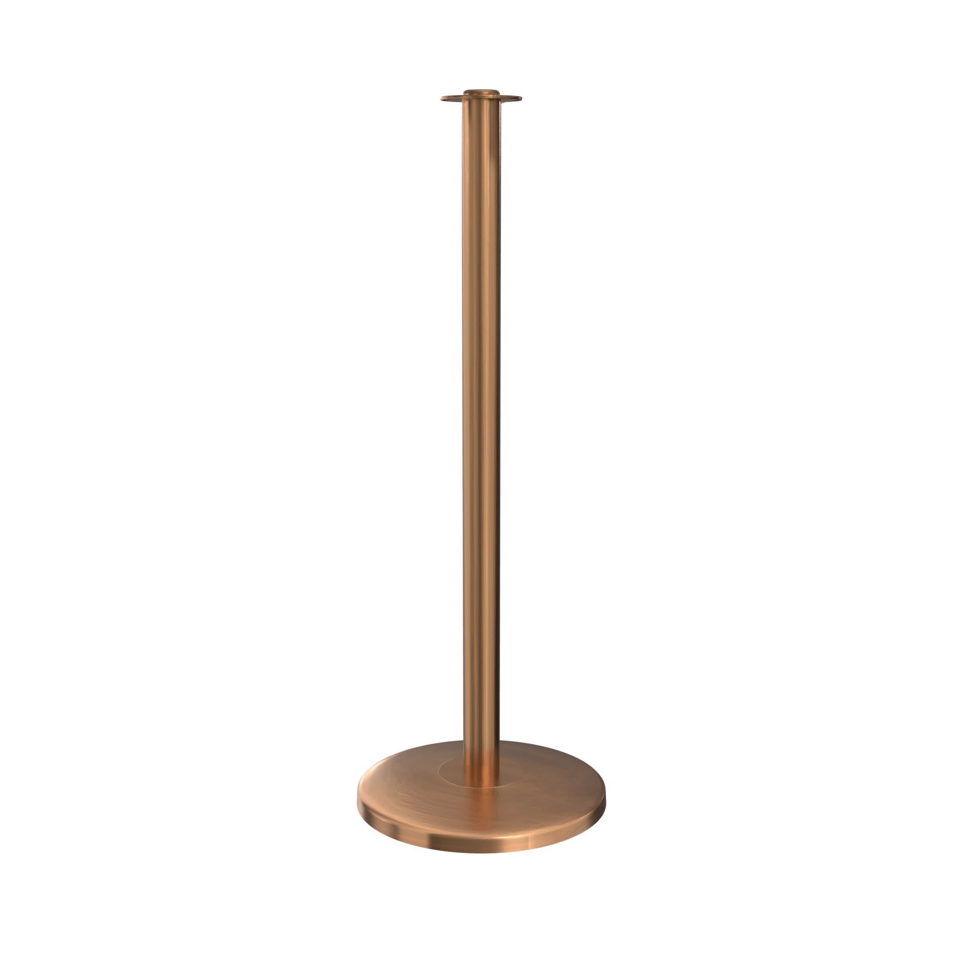 Flat Top Sloped Base RopeMaster Stanchion - Satin Brass