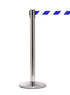 QueueMaster 550 – Polished Stainless / Blue/White Diagonal