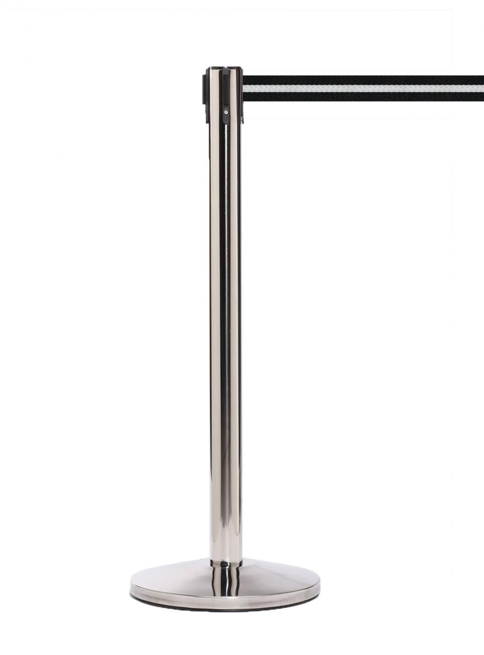 QueueMaster 550 – Polished Stainless / Black/White Stripe