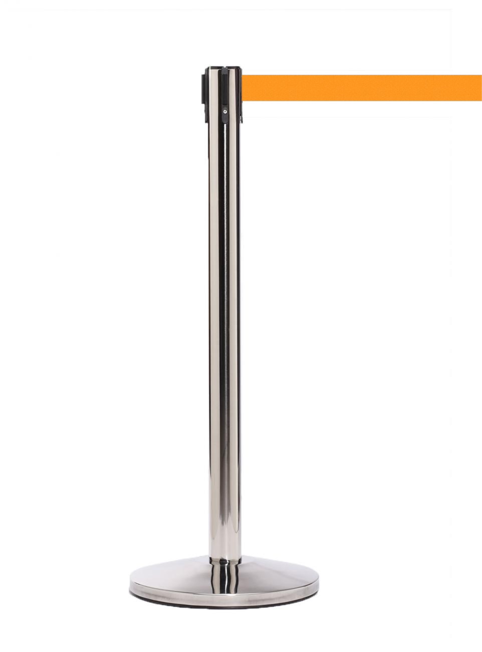 QueueMaster 550 – Polished Stainless / Fluorescent Orange