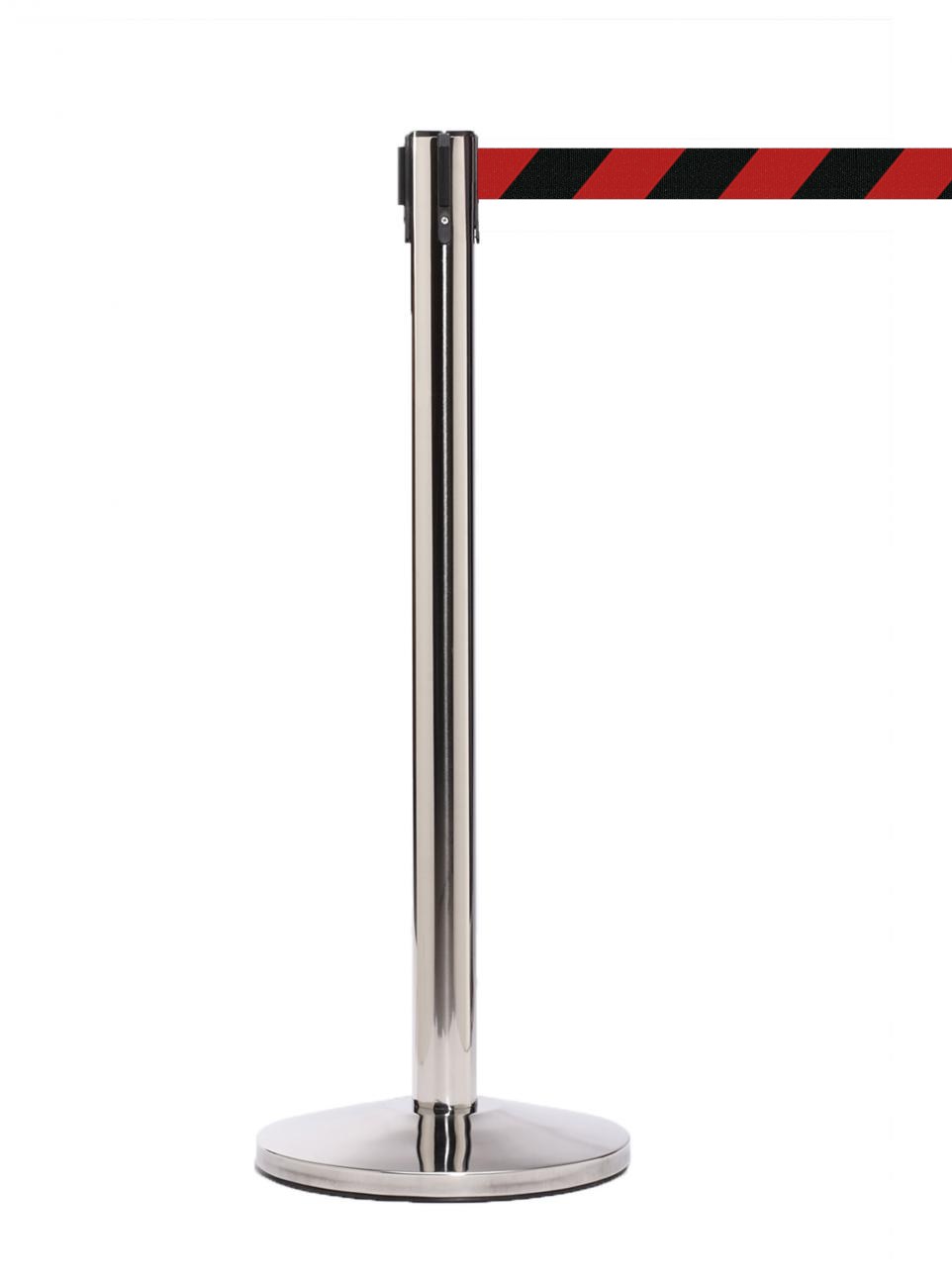 QueueMaster 550 – Polished Stainless / Red/Black Diagonal