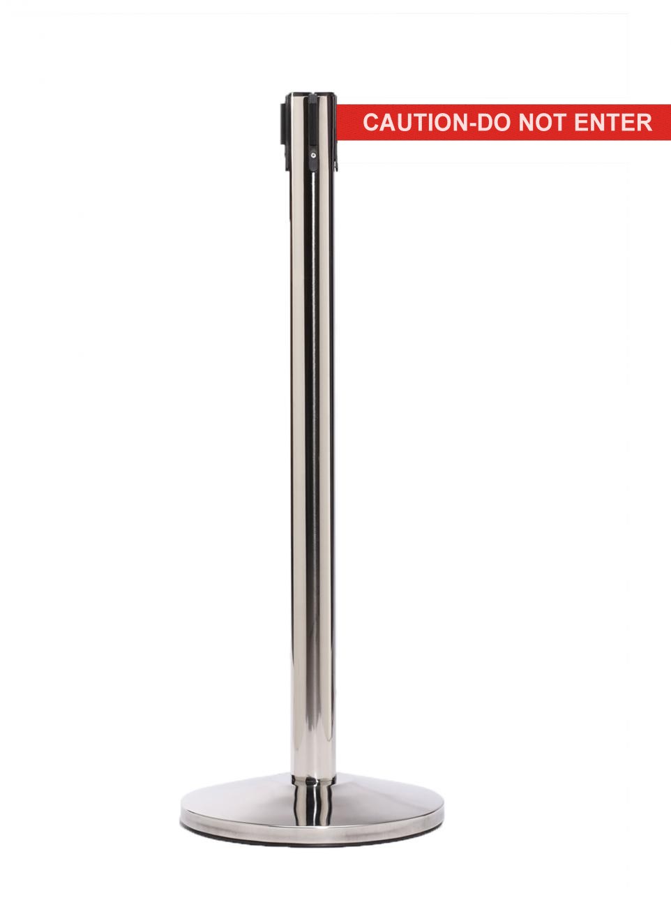 QueueMaster 550 – Polished Stainless / Red CAUTION-DONOT ENTER