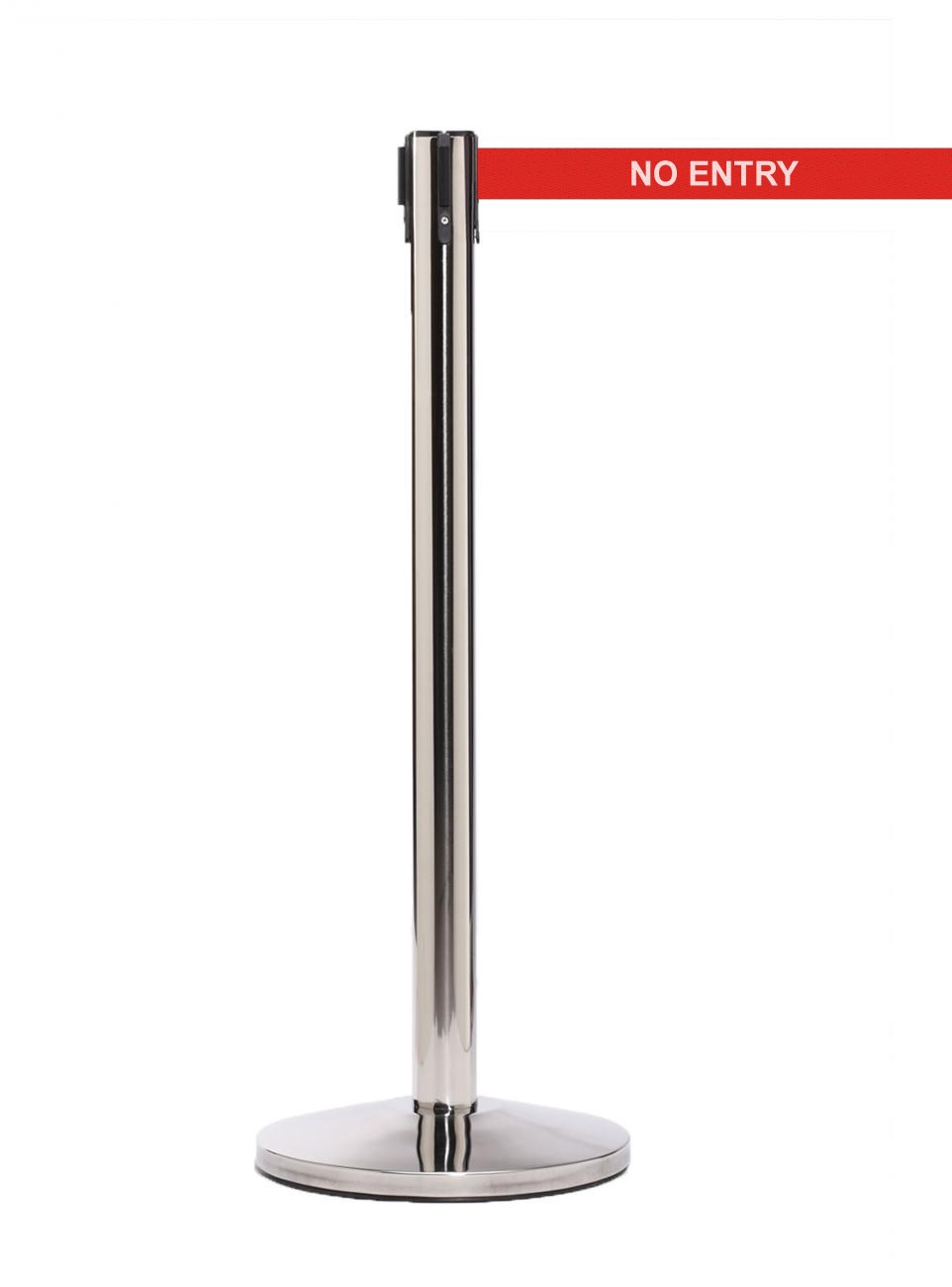 QueueMaster 550 – Polished Stainless / Red NO ENTRY